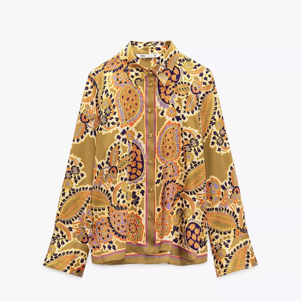 Zara Multicolor Paisley Blouse